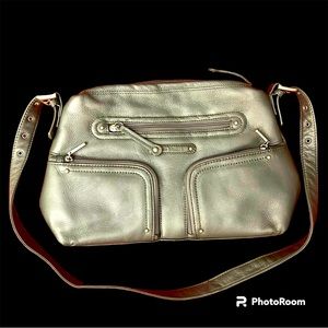 Stone Mountain Metallic Silver Shoulder Bag. Mint condition.  Like New.